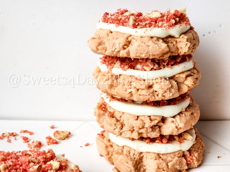 Strawberry Crunch Cake Cookies on Rhombus