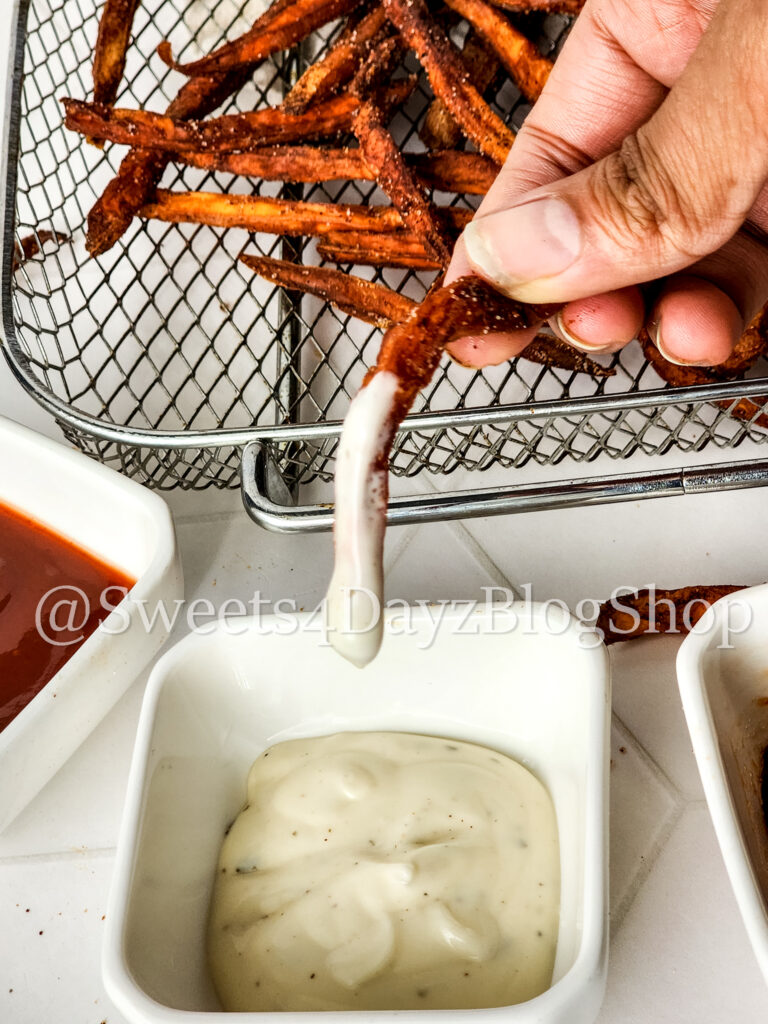 Cinnamon Chili Sweet Potato Fries on Rhombus - Image 8
