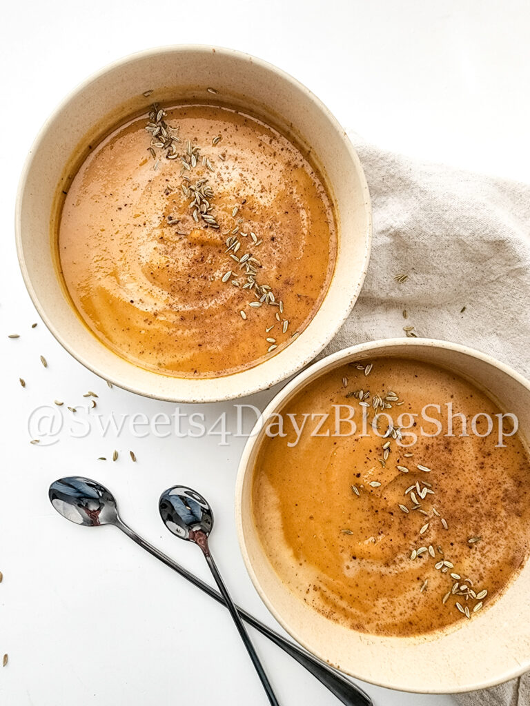 Sweet Potato Soup on White - Image 2