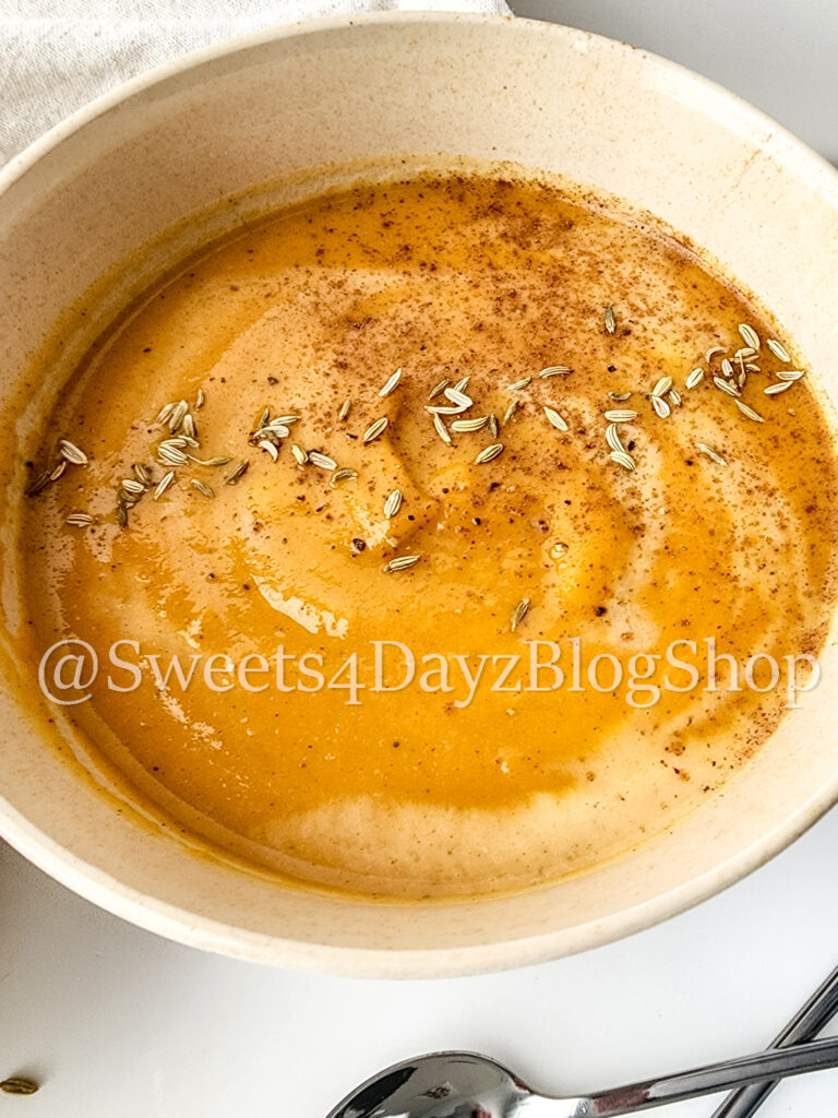 Sweet Potato Soup on White - Image 3