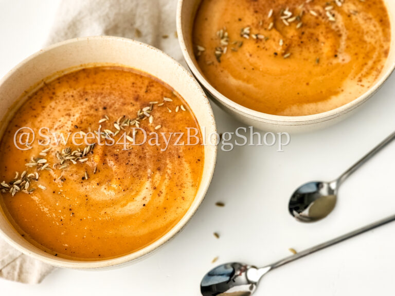 Sweet Potato Soup on White