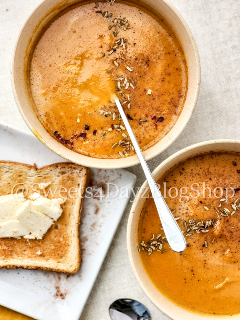 Sweet Potato Soup on Linen - Image 2