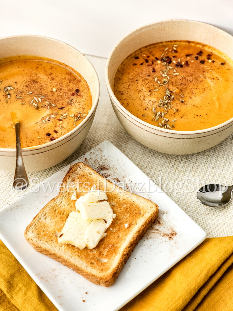 Sweet Potato Soup on Linen - Image 4