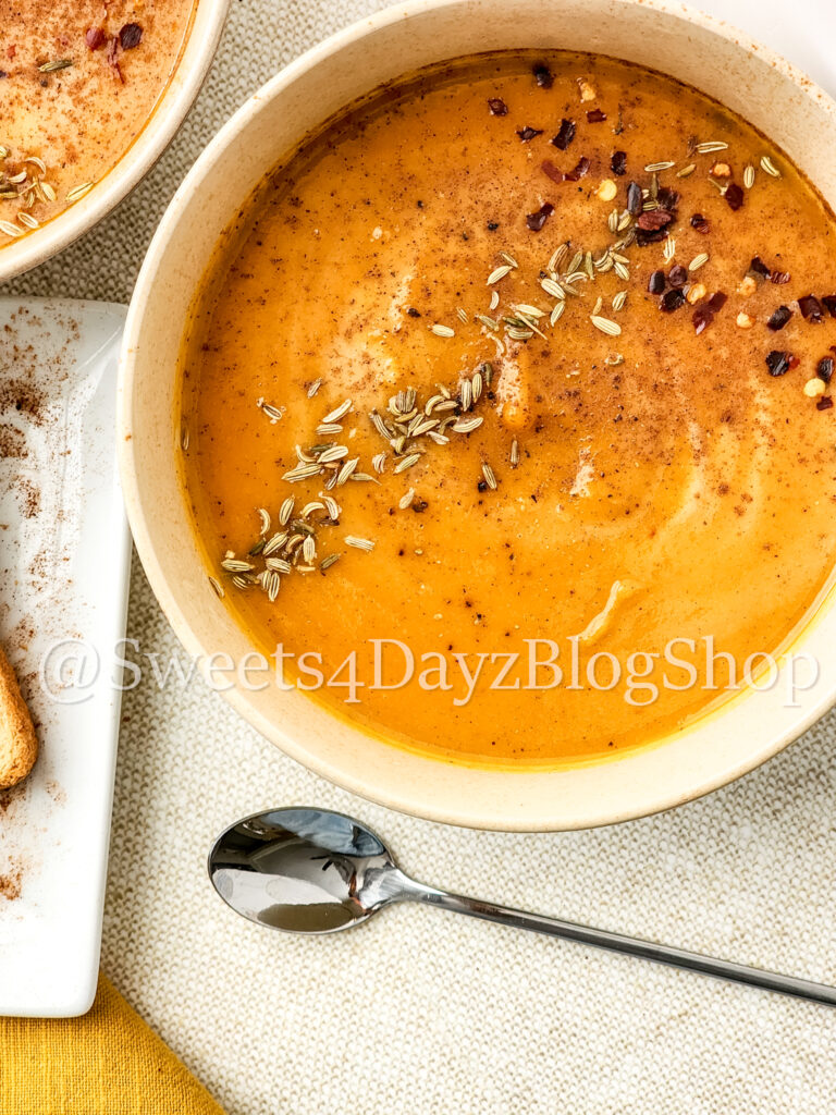 Sweet Potato Soup on Linen - Image 6