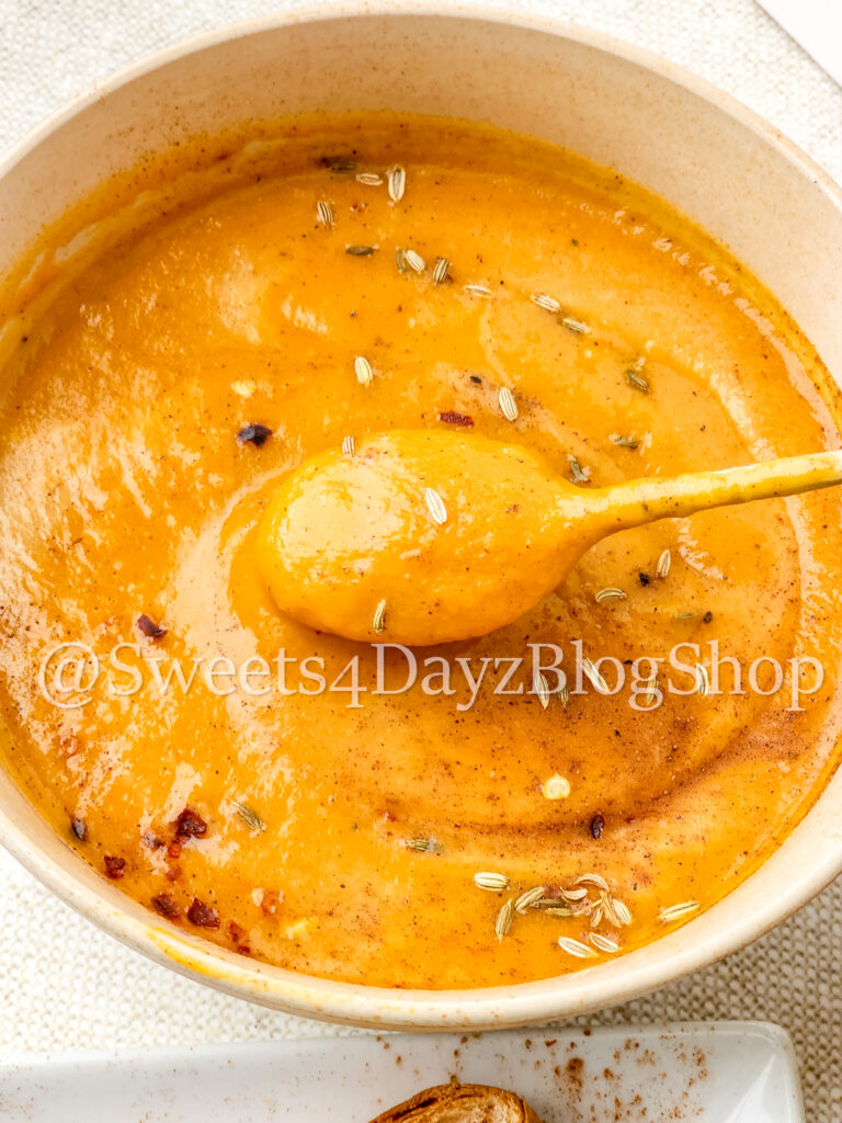 Sweet Potato Soup on Linen - Image 9