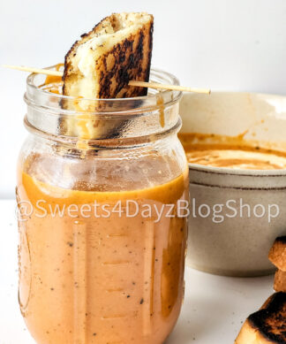 Creamy Tomato Bisque on White