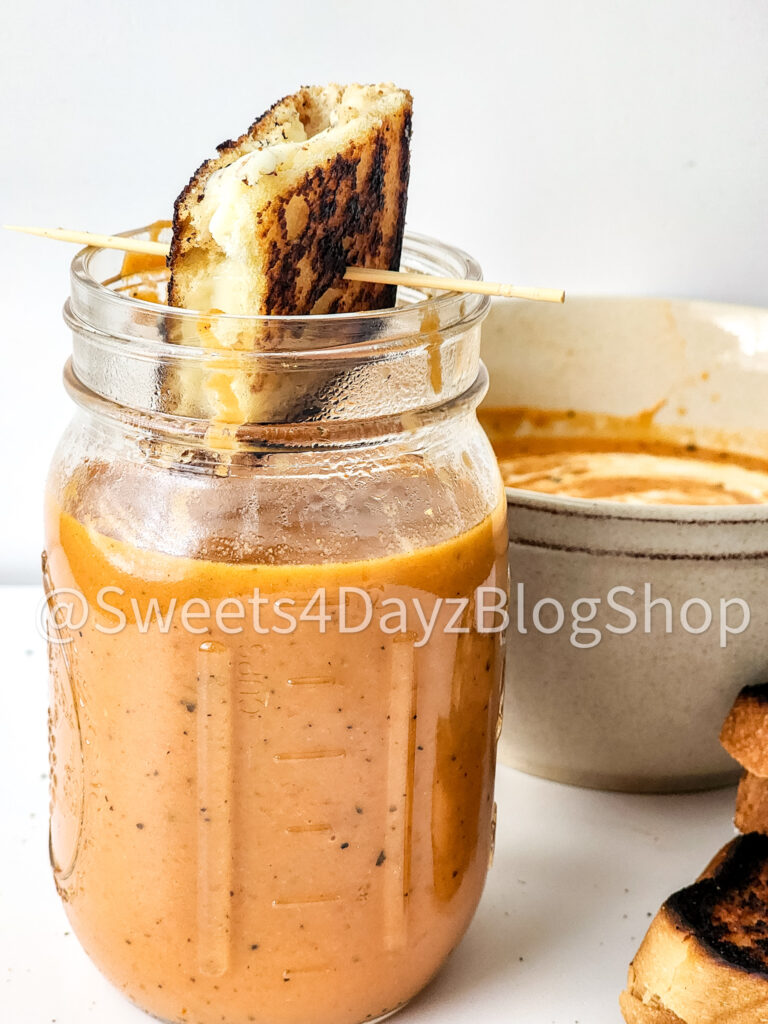 Creamy Tomato Bisque on White