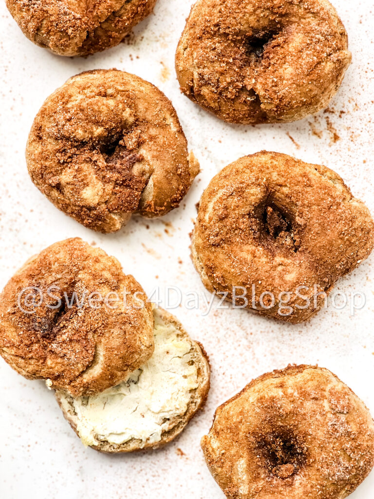 Copycat Panera Bread Cinnamon Crunch Bagel on Marble