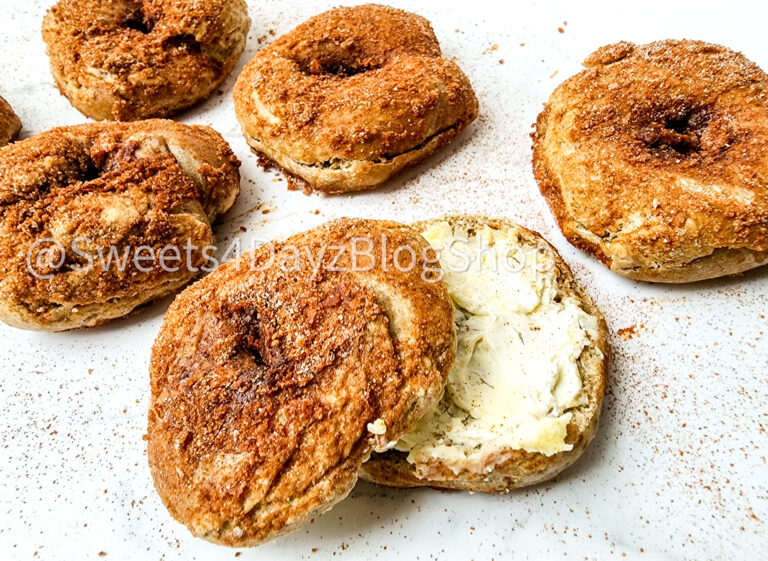 Copycat Panera Bread Cinnamon Crunch Bagel on Marble - Image 5