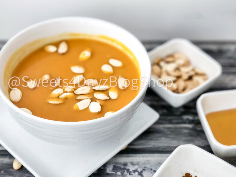 Copycat Panera Bread Autumn Squash Soup on Grey Wood
