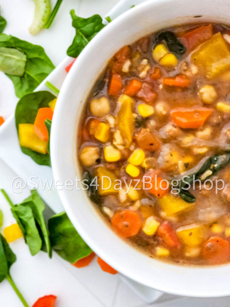 Copycat Panera Bread 10 Vegetable Soup on Rhombus - Image 5