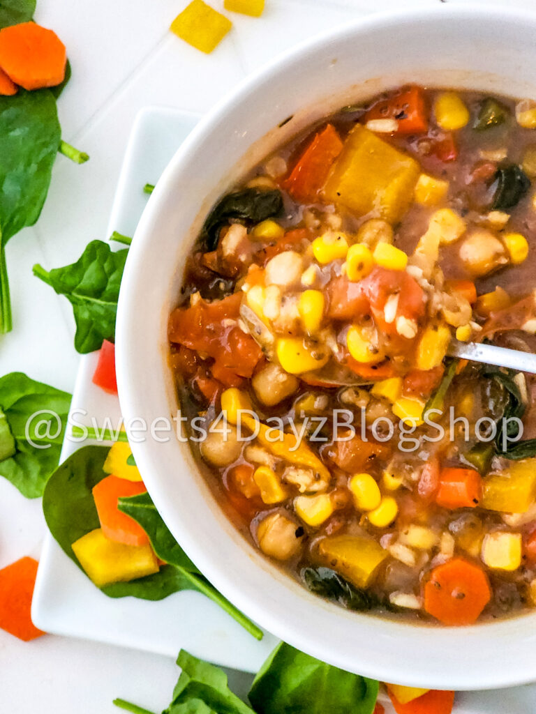 Copycat Panera Bread 10 Vegetable Soup on Rhombus - Image 6