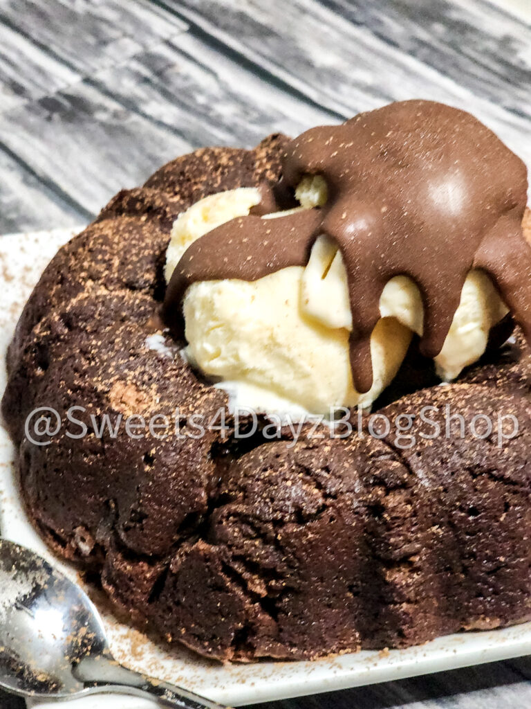 Molten Lava Cake on Grey Wood - Image 2