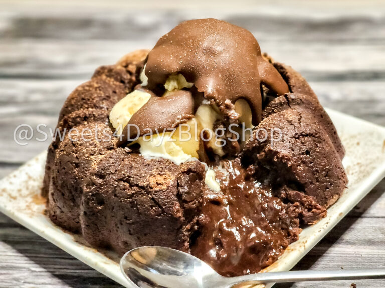Molten Lava Cake on Grey Wood - Image 4