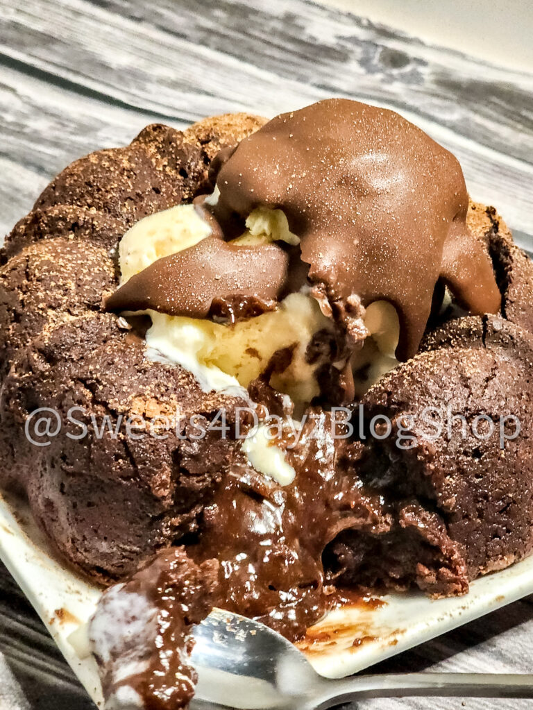 Molten Lava Cake on Grey Wood - Image 6