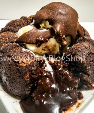Molten Lava Cake on Marble