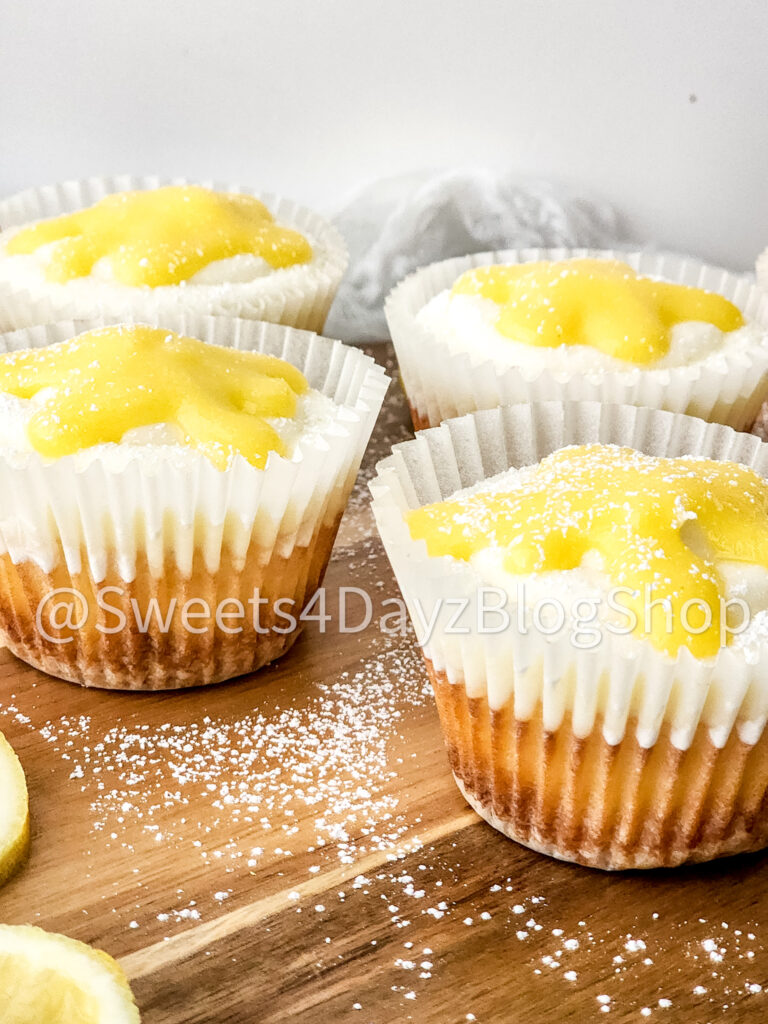 Lemon Bar Cupcakes on Linen - Image 6