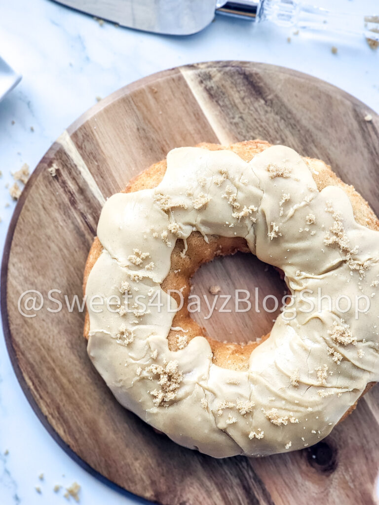 Brown Butter Vanilla Bundt Cake on Marble - Image 2