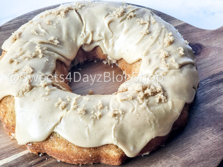 Brown Butter Vanilla Bundt Cake on Marble - Image 3