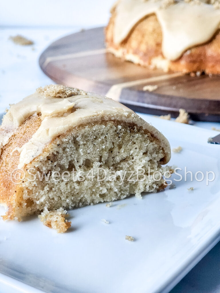 Brown Butter Vanilla Bundt Cake on Marble - Image 8
