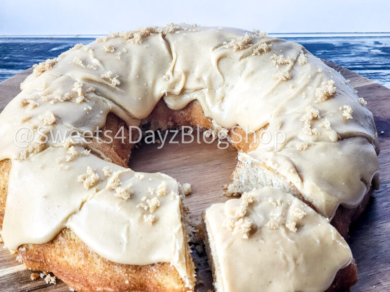 Brown Butter Vanilla Bundt Cake on Grey Wood - Image 6