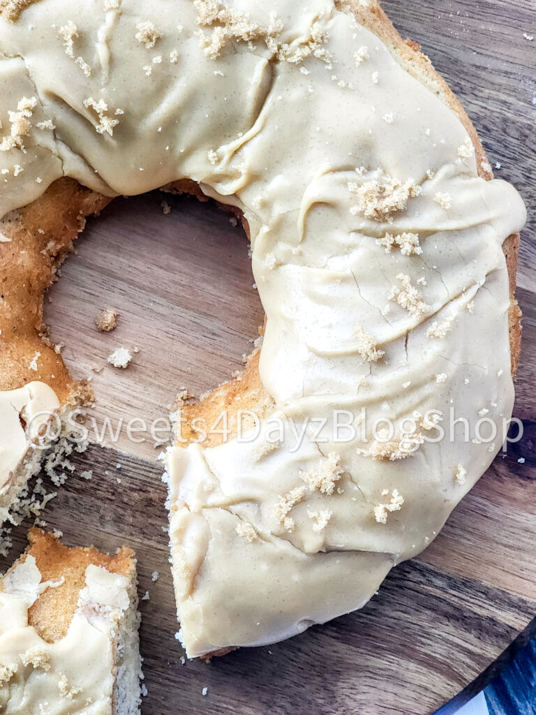 Brown Butter Vanilla Bundt Cake on Grey Wood - Image 2
