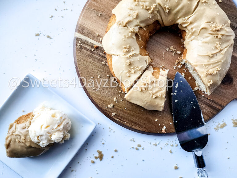 Brown Butter Vanilla Bundt Cake on White - Image 2