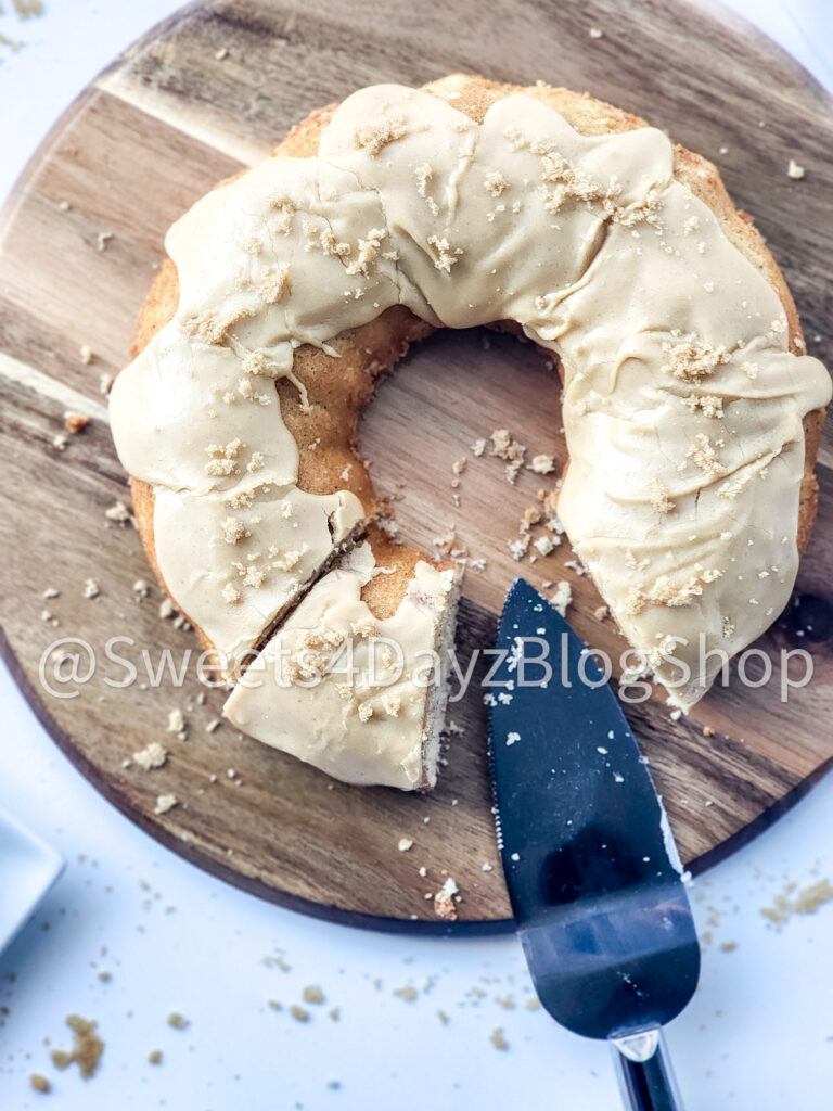 Brown Butter Vanilla Bundt Cake on White - Image 4