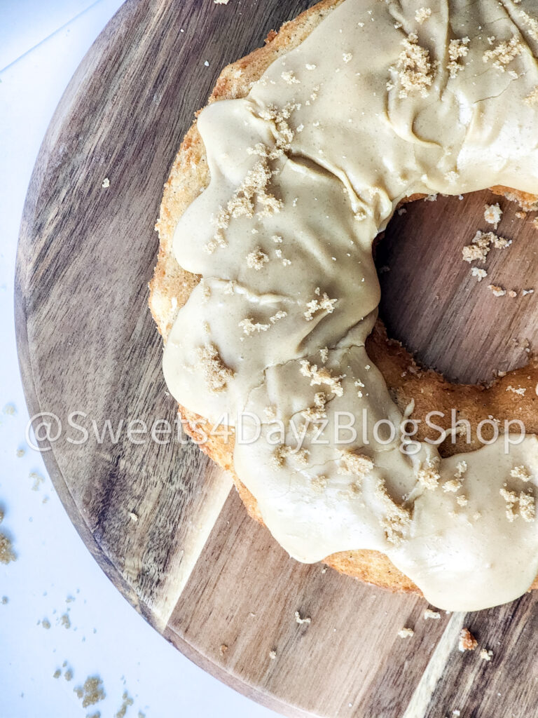 Brown Butter Vanilla Bundt Cake on White - Image 5