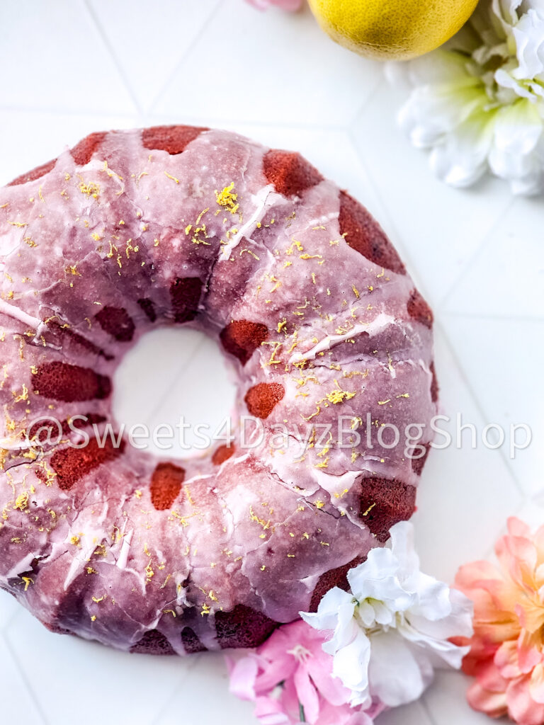 Pink Lemonade Bundt Cake on Rhombus - Image 4