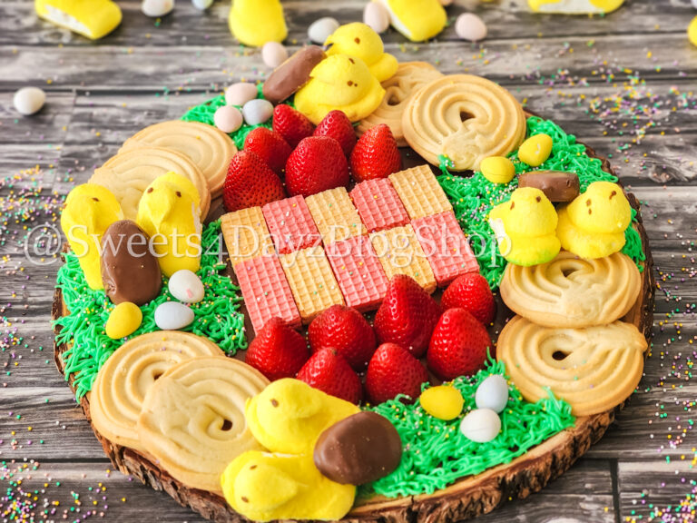 Easter Charcuterie Board on Grey Wood - Image 4