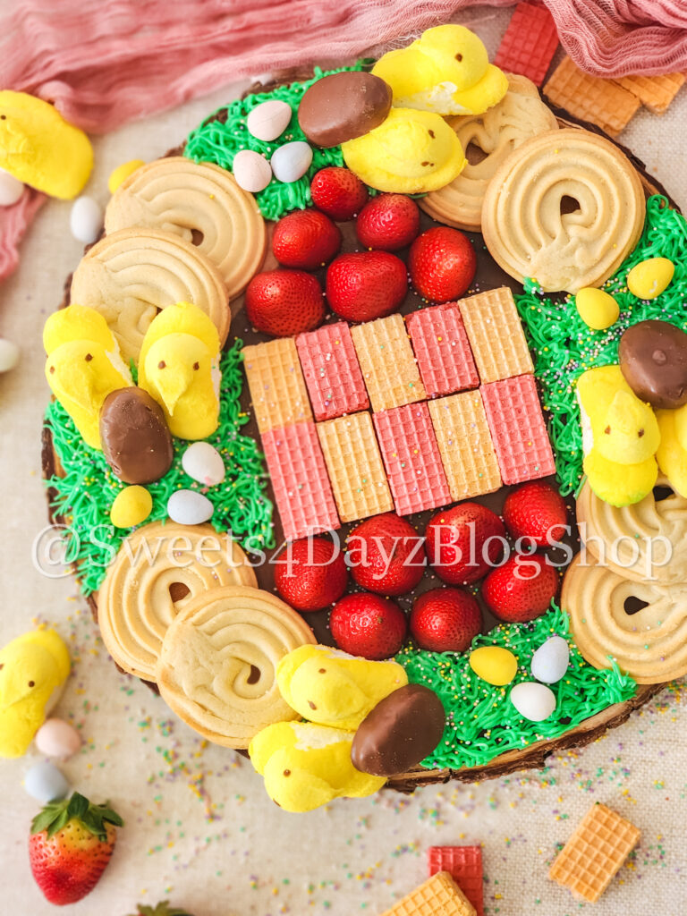 Easter Charcuterie Board on Linen