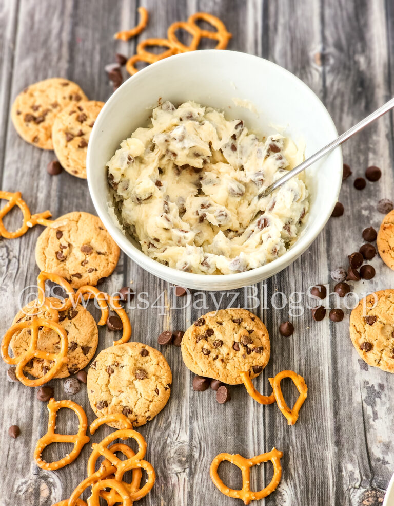 Keto Cookie Dough Dip on Grey Wood