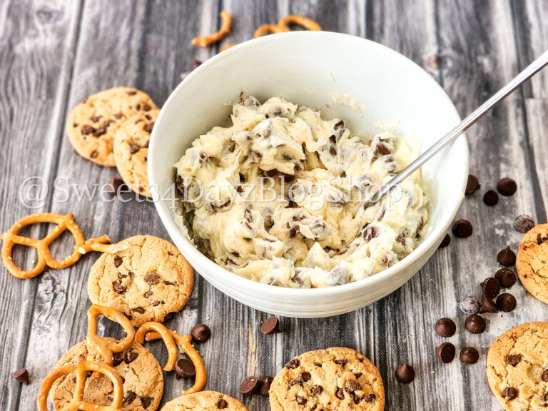 Keto Cookie Dough Dip on Grey Wood - Image 4