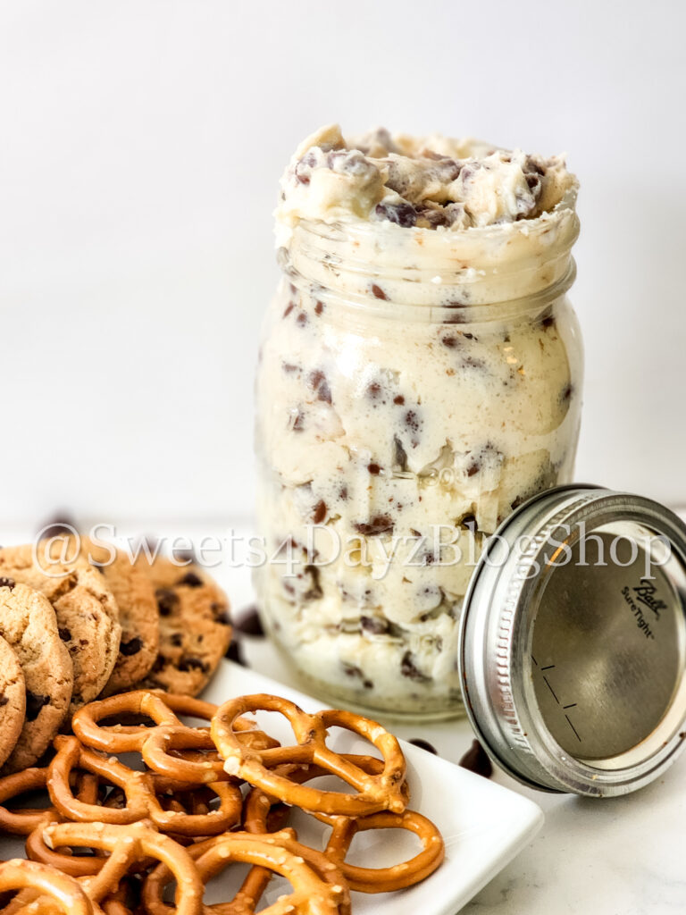 Keto Cookie Dough Dip on Marble - Image 2
