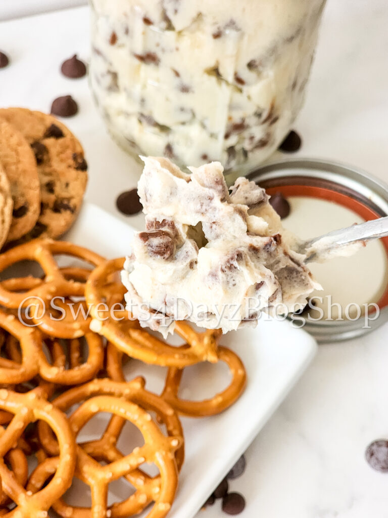 Keto Cookie Dough Dip on Marble - Image 4