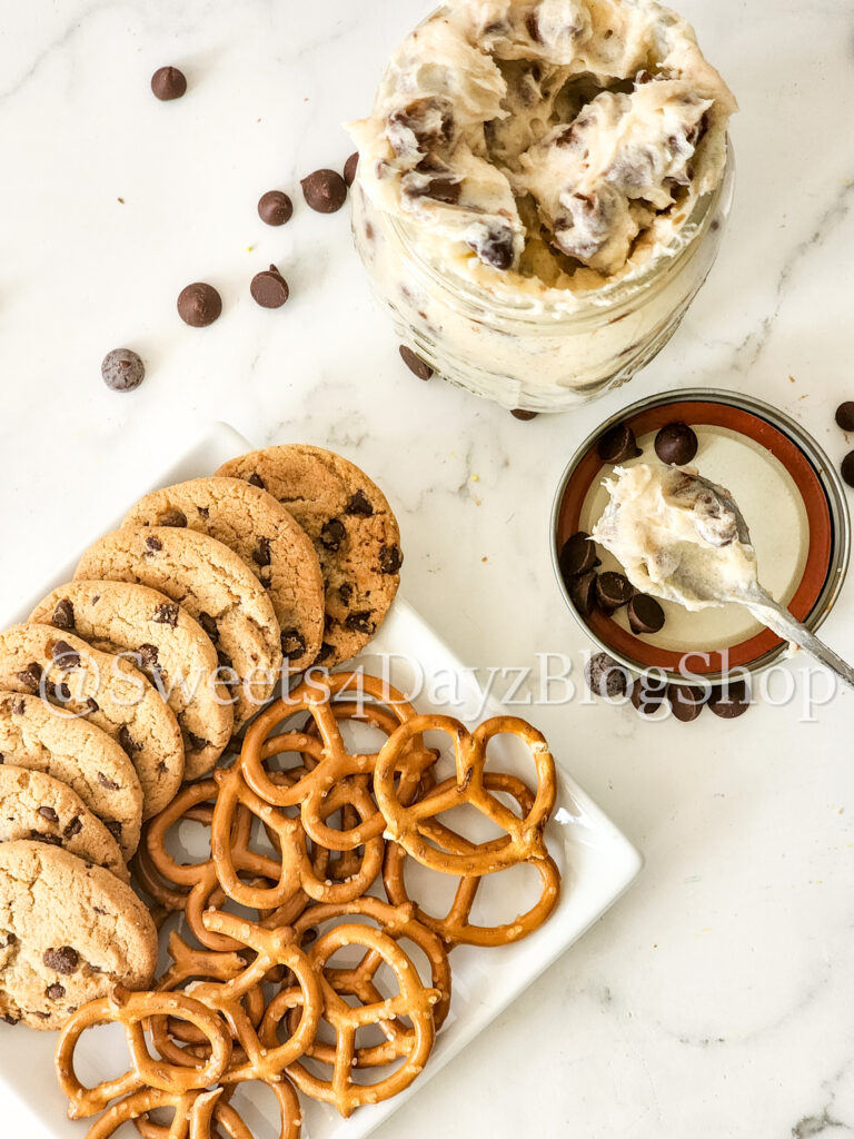 Keto Cookie Dough Dip on Marble - Image 5