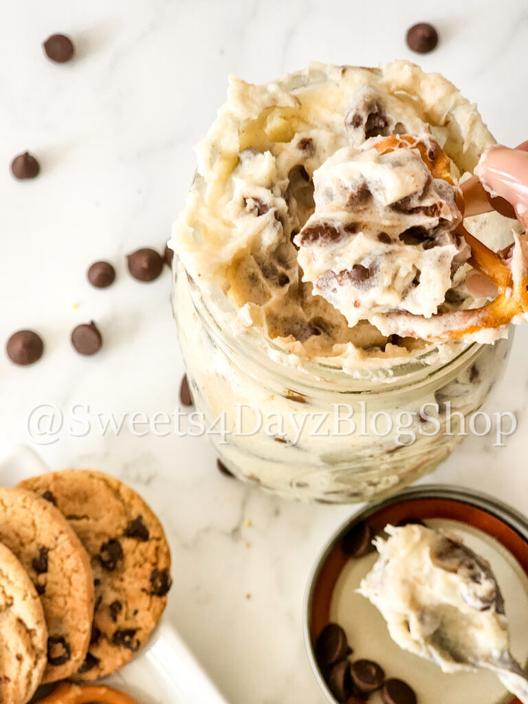 Keto Cookie Dough Dip on Marble - Image 6