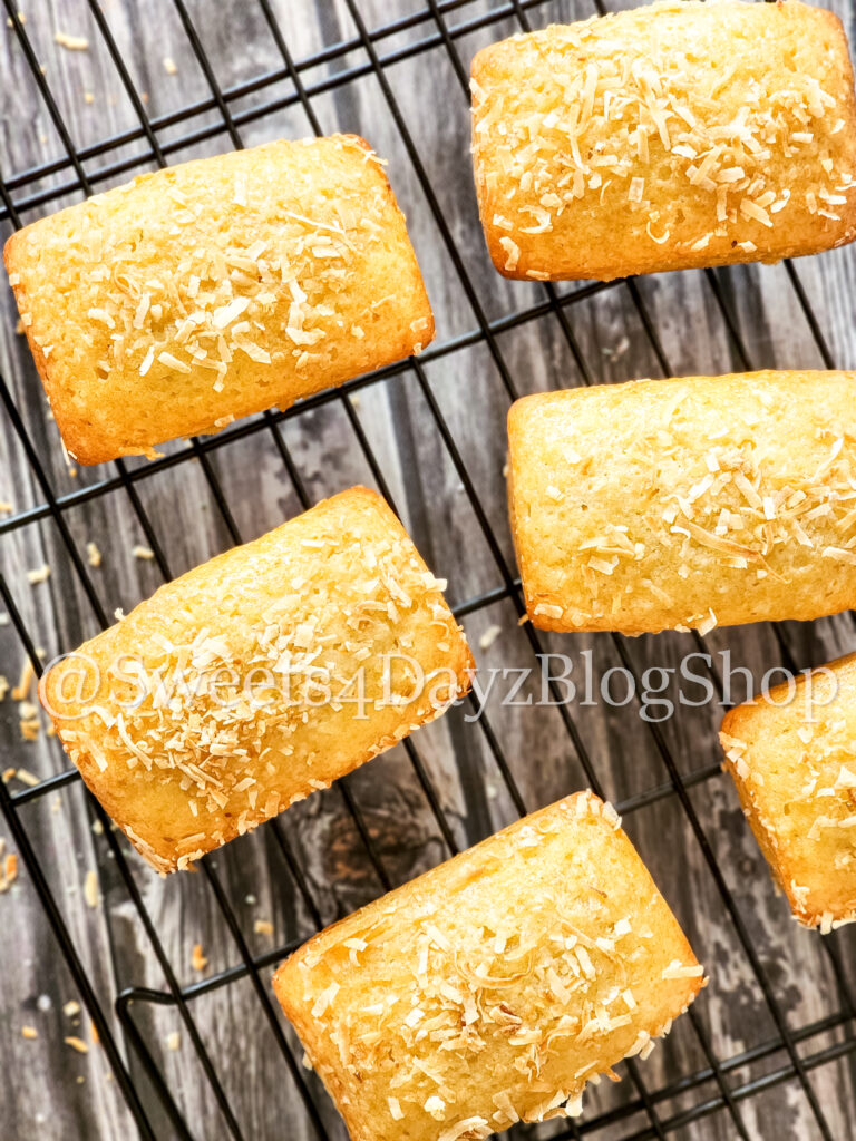 Coconut Rum Bread on Grey Wood