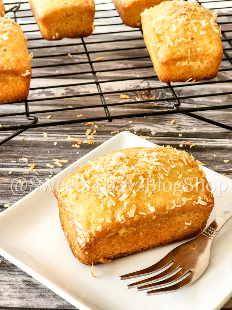 Coconut Rum Bread on Grey Wood - Image 7
