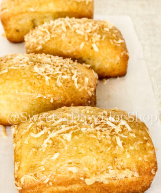 Coconut Rum Bread on Linen