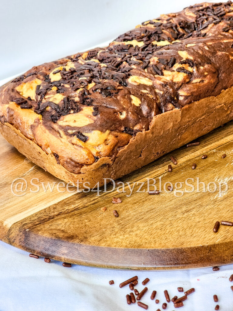 Chocolate Vanilla Swirl Ice Cream Bread on Rhombus - Image 8