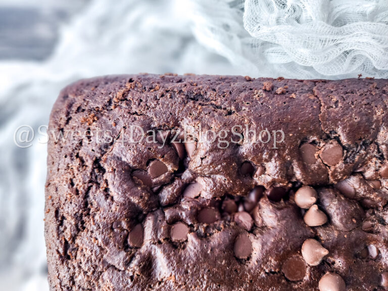 Keto Chocolate Zucchini Bread on Grey Wood - Image 5