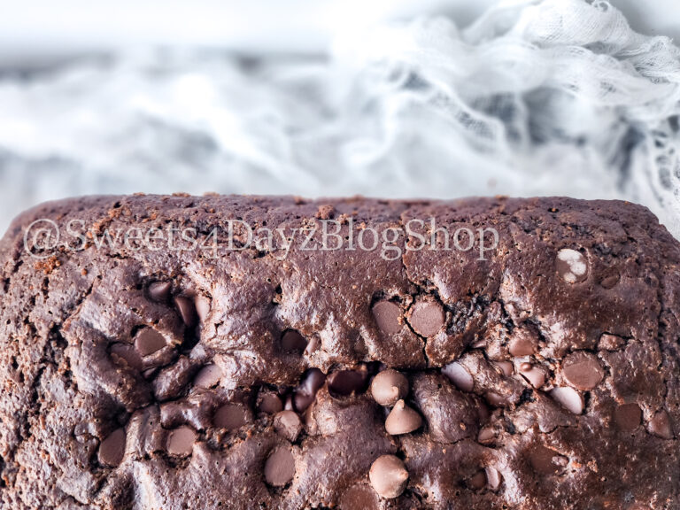 Keto Chocolate Zucchini Bread on Grey Wood - Image 7