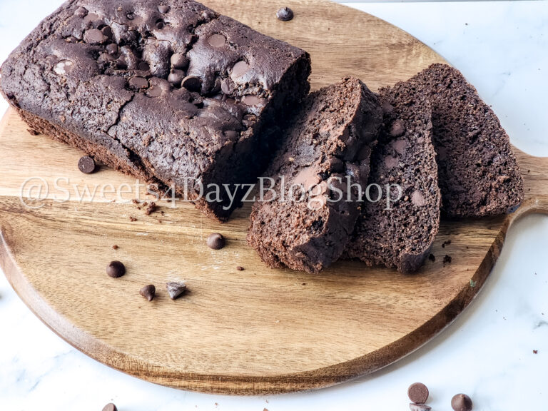 Keto Chocolate Zucchini Bread on Marble - Image 6