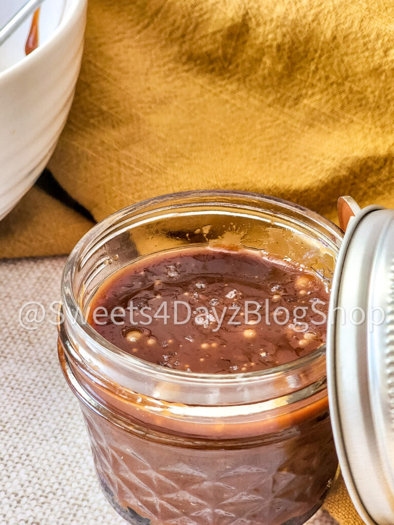 Homemade Salted Caramel Sauce on Linen - Image 3