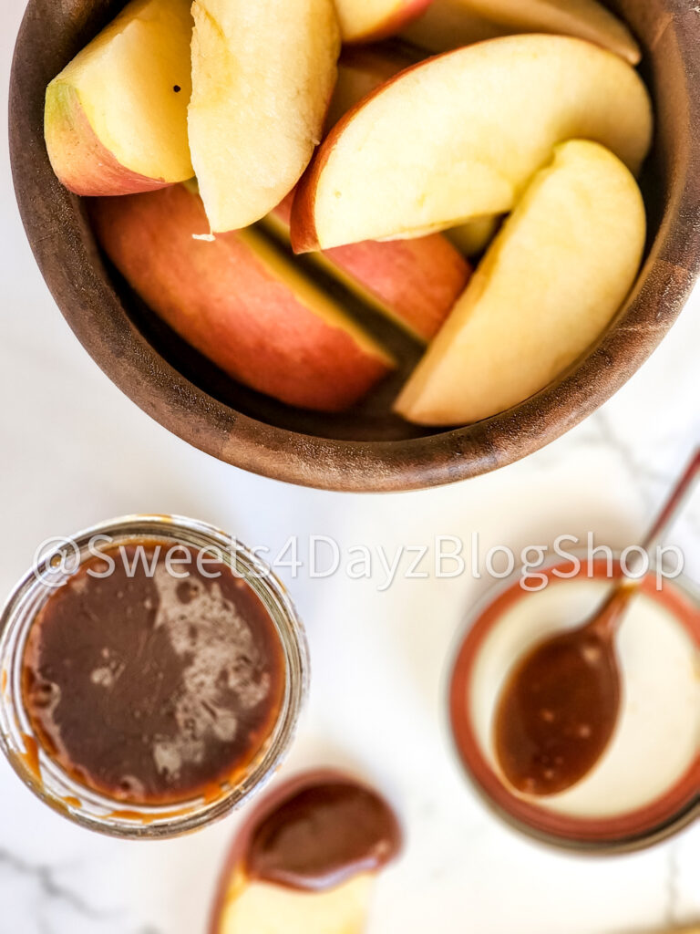 Homemade Salted Caramel Sauce on Marble - Image 3