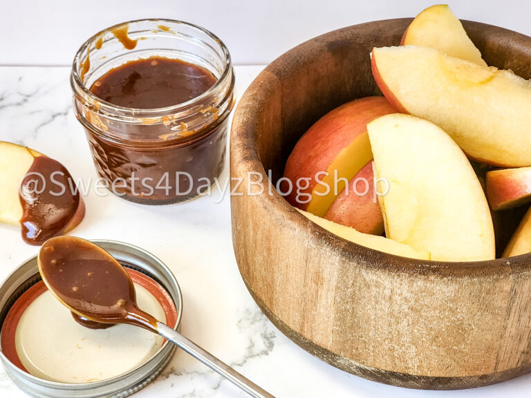 Homemade Salted Caramel Sauce on Marble - Image 4