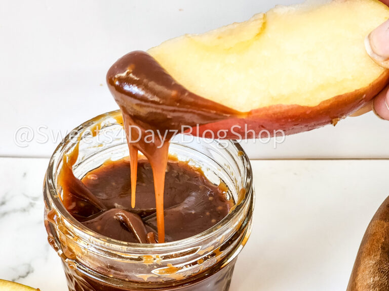 Homemade Salted Caramel Sauce on Marble - Image 6