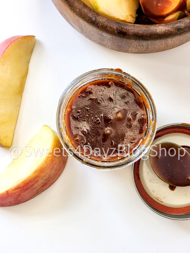 Homemade Salted Caramel Sauce on White - Image 3